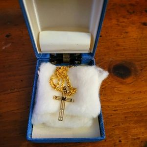 Vintage Gold Cross Necklace